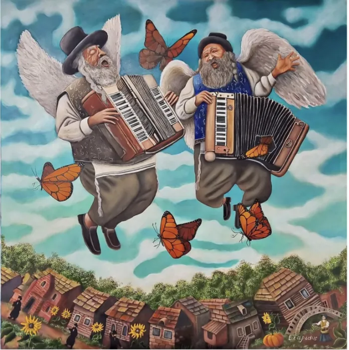 klezmers — ציור שמן מקורי מאת לדה לפידוס